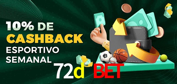 10% de bônus de cashback na 72d bet